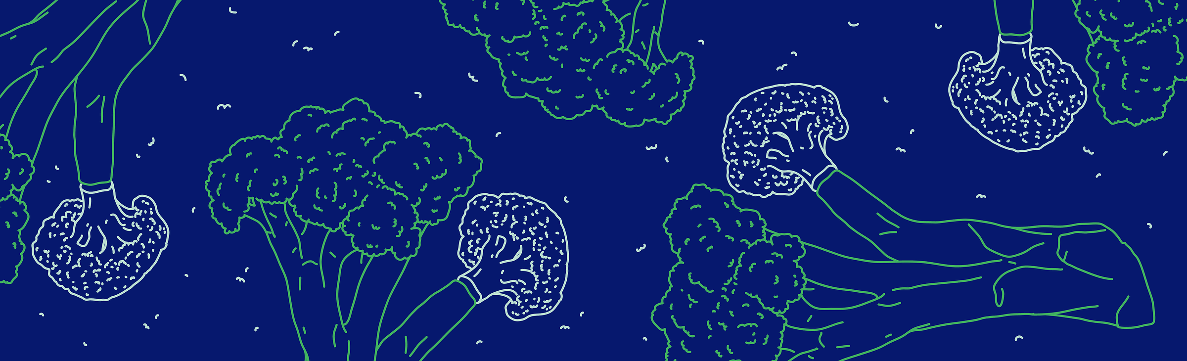 Broccoli pattern illustration