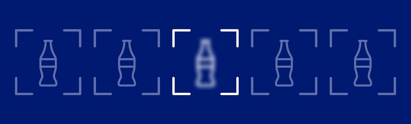 Blurred bottle highlighted for object detection